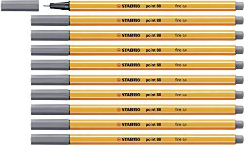STABILO - Fineliner - point 88-10er Pack - dunkelgrau