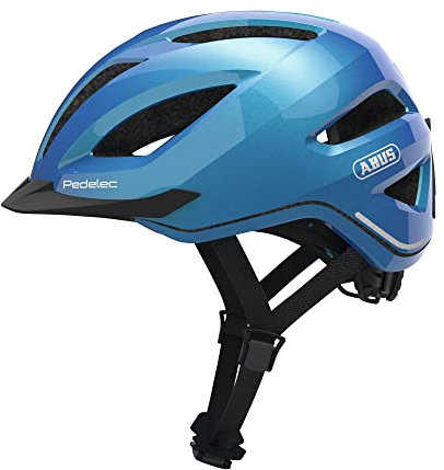 ABUS City-Helm Pedelec 1.1 - Fahrradhelm mit Rücklicht für den Stadtverkehr - für Damen und Herren - Blau, Größe M