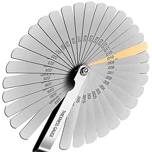 Bessy shop Feeler Gauge Set,Stainless Steel Feeler Gauge with 32PCS,Dual Marked Metric and Imperial Gap Measuring Tool for Measuring Gap Width or thickness