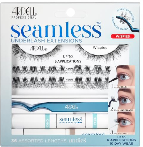 Ardell Wispies Seamless Extensions, federleicht, natürlich und bequem, beseitigt Hautkontakt | 3-stufiger Anwendungsprozess