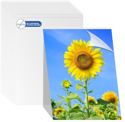 50 Stück Laminierfolien A7 Selbstklebend Kaltlaminiertaschen 8.6x11.7cm Self Laminating Cards Keine Maschine Erforderlich für Visitenkarten Fotos Ausweise