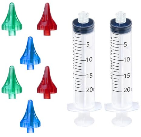 2 Stück Ohrenreiniger mit 6 Jet Tips, Ohrenschmalzentferner, Ohrendusche für Babys, Kinder & Erwachsene(20ML)