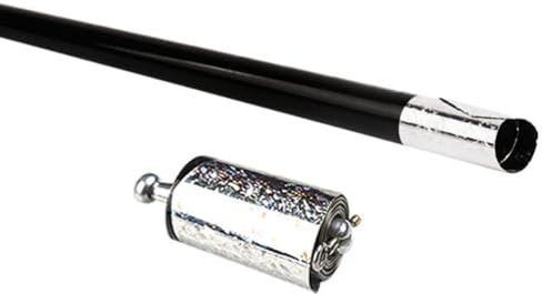 Metallframträdande käpp trick rekvisita teleskopisk trick stav töjbar utdragbar trick rekvisita fickpersonal svart