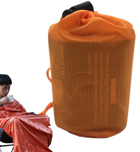 Survival Bag, Camping Bivouac Bag | Waterproof Bag Lightweight Bivouac Bag | Compact Thermal Outdoor Supplies Survival Shelter for Camping and Travel