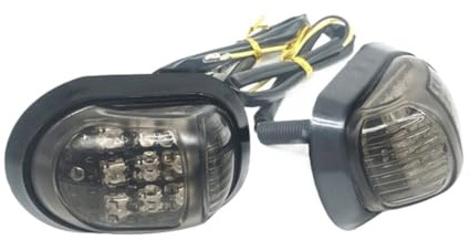 Intermitentes Moto Intermitente para Motocicleta, 12V, 9 Luces LED De Intermitente, Iluminación De Gota De Agua, Intermitentes para Motocicleta, Un Par De Luces Indicadoras