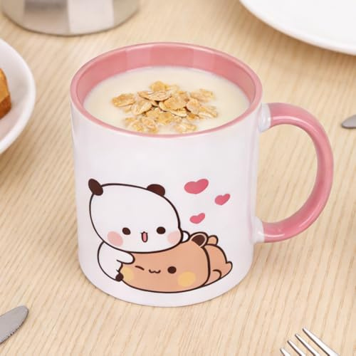 Dhqkqg Bubu Dudu Tasse, 330 ML Tasses à Café Amusantes, Mignon Tasse en Céramique, pour Café, Thé, Lait, Eau, pour la Maison et le Bureau, Cadeaux de Noël (B)