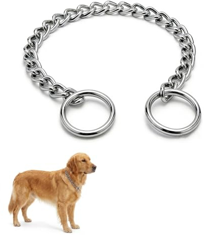Horktrust Kettenhalsband Hund, würgehalsband Hund, hundehalsband Kette - Verstellbar, Leicht zu reinigen, fällt Nicht leicht ab - Zum Gassigehen (Größe: 55 cm, Ø 3 mm)
