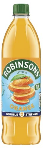 Robinsons Double Strength Orange No Added Sugar Fruit Squash 1000ml (Pack of 2)