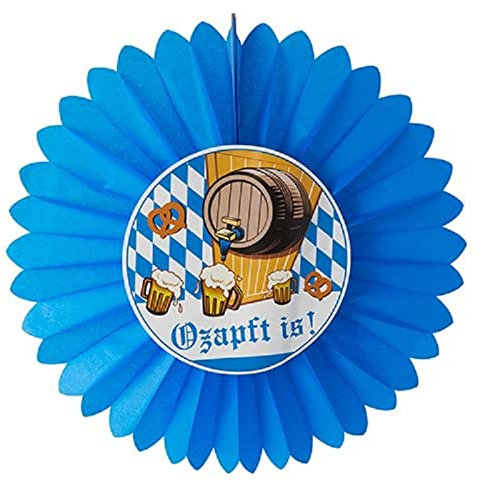 Dekofächer Ø 60 cm Ozapft is! schwer entflammbar Oktoberfest Rosette