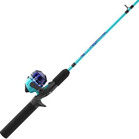 Zebco Kids Splash Jr. Spincast Reel and Fishing Rod Combo, 4-Foot 2-Piece Fishing Pole, Size 20 Reel, Right-Hand Retrieve, Pre-Spooled with 6-Pound Cajun Line, Blue