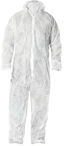 WOLFPACK LINEA PROFESIONAL - Buzo Monouso Polipropileno Blanco L