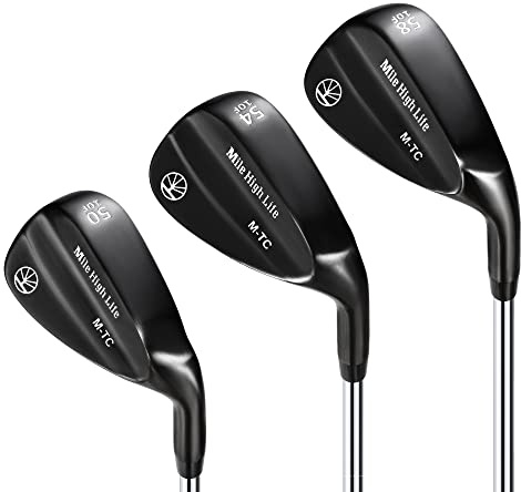 Mile High Life | Entry Level Golf Sand Wedge Set | Nybörjarens Golf Gap Kilset | Lob Wedge golfklubbor för män & kvinnor | 50/52/54/56/58/60 högerhänt