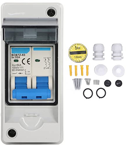 Solar Waterproof PV DC Circuit Breaker 2P 32A 1000V Switch Digital to Analog Converters 32 Amp