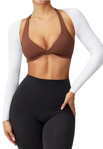 Navneet Women Shrugs Long Sleeve Bolero Shrug Cropped Cardigans Workout Arm Sleeves Shawl Going Out Tops Basic White L