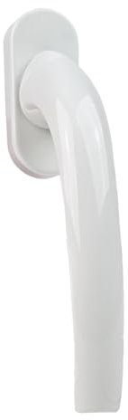 FELGNER Fenstergriff Florenz | hochwertiger Aluminium-Griff Fensterknauf mit Zinkkern | einfach zu montierender Drehknauf mit ovaler Rosette und versteckten Schrauben | Farbe: Verkehrsweiß