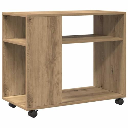 vidaXL Mesa Rodante de Madera Roble Sonoma 70x35x60 cm