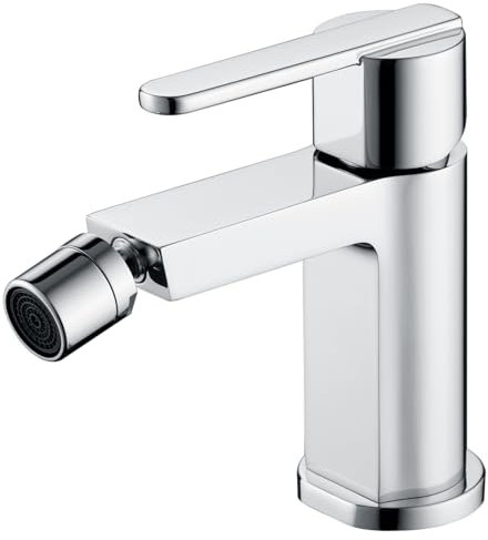 GALYON IMEX Monomando para Bidé SERIE ROMA – Grifería de Latón, Acabado Cromo, Grifo Bide, Fácil Instálacion, Cartucho Cerámico Ø28 mm, Flexos 3/8.