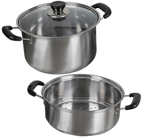 Alipis Olla Vaporera De Acero Inoxidable 24cm Cesta Vaporera Reutilizable Utensilio De Cocina Para Cocinar Al Vapor Adecuado De Limpiar