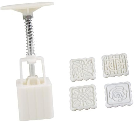 Cabilock Square Homemade Moon Cake Mould for Fondant Making Stamps Included for Baking Tools and Kitchen Gadgets Random Style