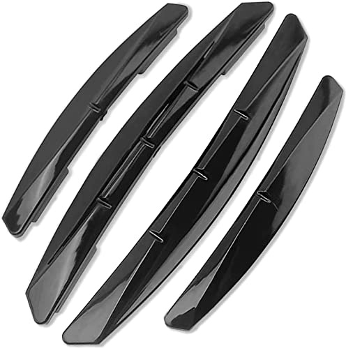 Yuentoen Lot de 4 protections de portière de voiture - En caoutchouc - Protection des bords de portière de voiture - Bandes décoratives anti-rayures - En carbone - Pour la plupart des voitures - Noir