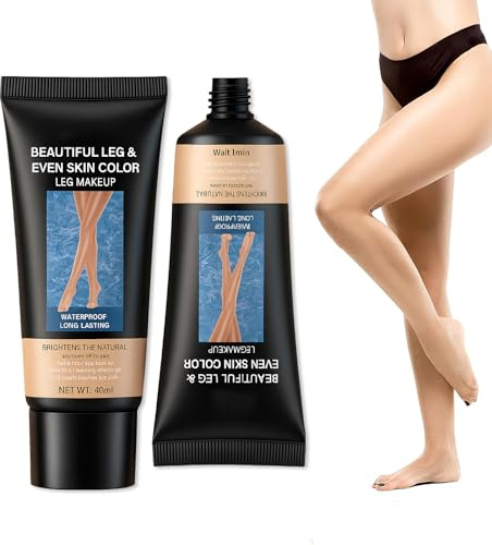 UZYXC Maquillage Corps Waterproof pour Jambes, Fond de Teint Tatouage Haute Résistance, Idéal Plage Piscine Événements, Texture Fondante Invisible, Couvrance Complète sans Transfert