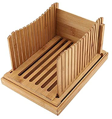 Fyearfly Trancheuse à pain en bambou – Coupe sans effort, comptoir sans miettes, durable et respectueux de l'environnement