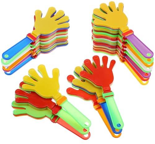 WSQHAO 8 pièces en Plastique Mains Clap drôle acclamer Accessoire fête Concert Club mélange Couleur Fort applaudissements Fabricant Carnaval Festival pour Fêtes