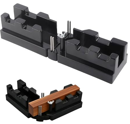 Gansdnek Herramientas de Carpintería para Ingletes, Medidor de ángulos para Ingletes 2 en 1 para Medir y Serrar de 85 a 180°, Caja de Ingletes y Falsa Escuadra para Instalación de Tuberías Carpintería