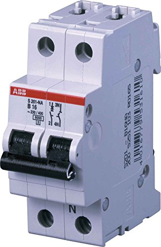 ABB S201 Schutzschalter Typ B, Pol 1+N 10A 230V, Abschaltvermögen 10 kA, Packung a 5 Stück
