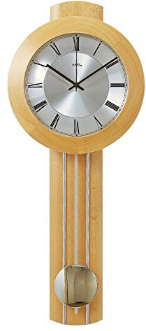 AMS 5132/18 Relojes de Péndulo Relojes Radiocontrolados Relojes de Pared Clásicos Haya