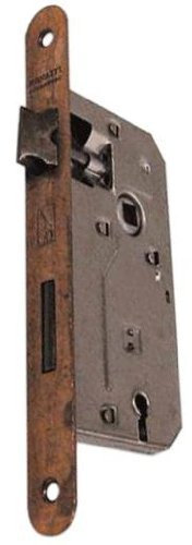 Serratura da Infilare Bordo Tondo Bronzato Patent Misura 40 mm Interasse 70 mm