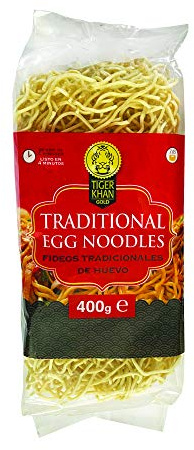TIGER KHAN - Tagliatelle all'uovo tradizionali per cibo asiatico - 400 g