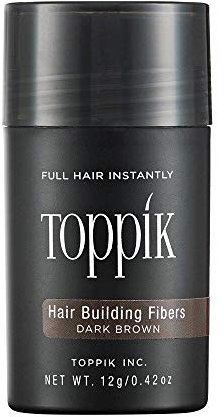 Toppik Haarfaseren , Dunkelbraun, natürlich gewonnene Fasern aus Keratin für voller aussehendes Haar , 12g (1er Pack)