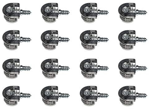 HKB ® 16 Stück Exzenter Verbindungsbeschlag VB 35/16, ø 20 mm, Zinkdruckguss vernickelt, Qualitätsprodukt von Hersteller Hettich, Artikel-Nr. 62494