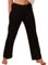 HERMKO 984 Damen Homewear Hose für Zuhause aus Bio-Baumwolle, Kur, Gymnastik mit Tasche, Farbe:schwarz, Größe:40/42 (M)