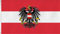 normani Fahne/Flagge mit Zwei Metallösen zur Befestigung und zum Hissen - Größe 90 x 150 cm Farbe Österreich