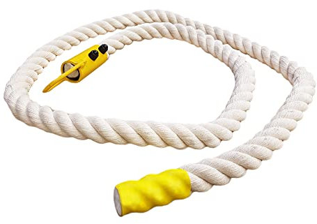 NiroSport Klettertau Kinder 0,5-7m / Kletterseil aus 100% Baumwolle, 30mm Durchmesser/Kletterseil Kinder Outdoor & Indoor 3-litzig gedreht/Strick Seil als Klettergerüst Zubehör