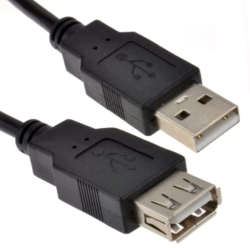 kenable USB 2,0 24AWG Haute Vitesse d'extension Rallonge câble A Fiche Vers Femelle Noir 1,2 m [1.2 mètre/1,2m]