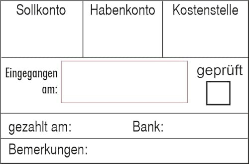Kontierungsstempel/Rechnungsprüfung - mit trodat Professional Datumstempel 5474 – Custom- (60x40 mm) in verschiedenen Ausführungen, Büro, Buchungsstempel, Firmenstempel