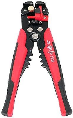 Pelacables automático 3 en 1, herramienta pelacables multifunción, autoajustable para AWG24-10(0,2-6,0 mm²), incluye crimpadora, alicates de cable, cortador de cables eléctrico, 204 mm de largo