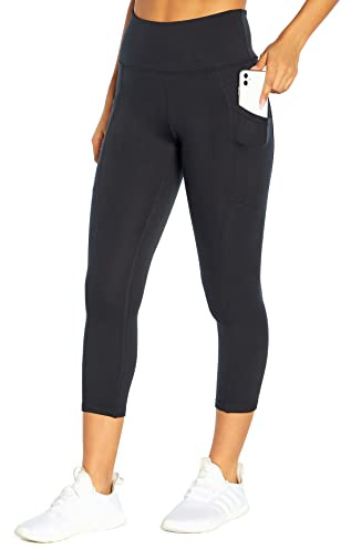Balance Collection Easy Eclipse High Rise Pocket Capri Legging Leggings, Negro, XL para Mujer