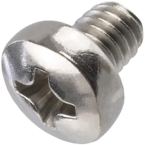 AERZETIX - C59764 - Juego de 20 tornillos de metal con cabeza cilíndrica M4x5mm con huella PH2 - perno de montaje - DIN 7985 - en acero inoxidable A2 - color plata