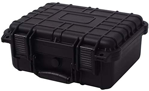 Homgoday Coffre universel pour marchandises dangereuses, mallette à documents, boîtier à outils, boîtier de protection avec mousse, boîtier de transport, boîtier pour appareil photo 35x29,5x15 cm Noir