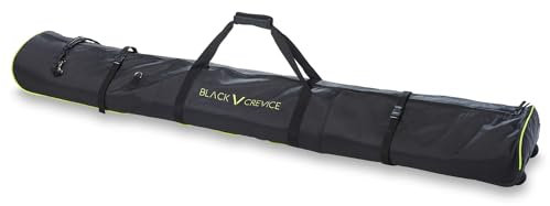 Black Crevice Skitasche mit Rollen, 190 cm, schwarz/gelb