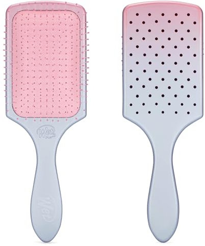 WetBrush Paddle Detangler with HeatFlex Bristles and Aquavents to Help Drying, Wider Surface Area Detangles in Less time, Detangles Hair with Ease, Feel Good Ombre, Pink and Purple