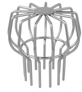 BBTISG Stainless Steel Roof Drain Net Leaf Catcher, Weatherproof Flexible Downspout Protector Gutter Guards Gutter Leaf Protection Downpipe Prevents Pipes Clogging with Leaves and Debris (75mm)