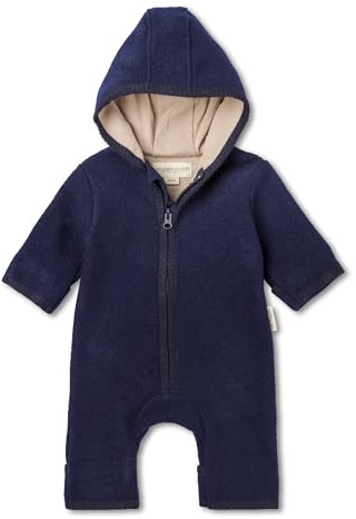 Hofbrucker® PREMIUM WOLL WALKOVERALLl | AUS 100% Merino Schurwolle mit Reißverschluss | Weicher Strapazierfähiger Walk-Anzug für Kleinkind & Baby | Für Herbst Winter & Frühling (Marine, 50-56)