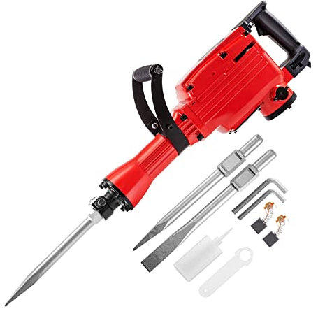 Martello pneumatico pneumatico, Martello da demolizione martello perforatore multifunzionale da 3800 W con scatola martello elettrico for demolizione in calcestruzzo strumento trapano a percussione fo