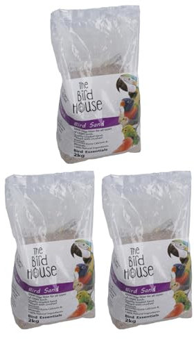 AB Tools Lot de 3 paquets de 2 kg de sable pour perroquet avec huître calcium et minéraux