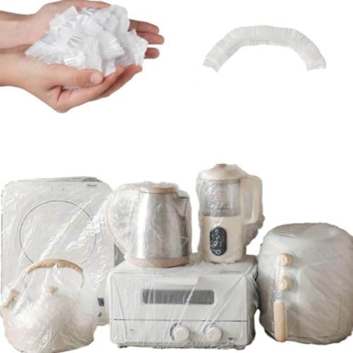 TFITBPYT （60 Pezzo ） Copertura Antipolvere per Piccoli Elettrodomestici da Cucina, Copri Elettrodomestici da Cucina USA e Getta Trasparenti. Coperture Antipolvere per Mobili con Fascia Elastica